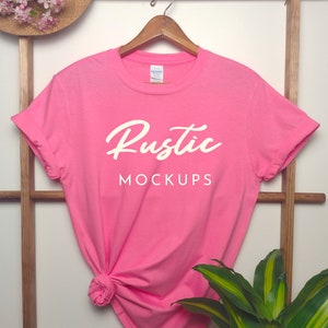 Gildan 64000 Tshirt Mockup, Gildan Azalea Shirt Mockup, G640 Mockup, Gildan Shirt Mockup, Gildan Azalea Rack Hanger Mockup