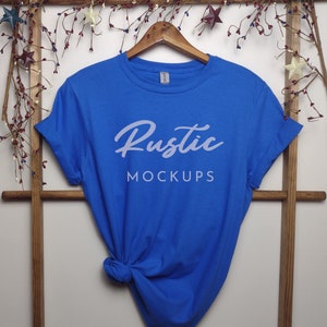 4th of July Mockup, Gildan Royal Blue Shirt Mockup, Gildan 64000 Mockup, Gildan Blue Mockup, Gildan Tshirt Mockup, Gildan Rack Hanger Mockup