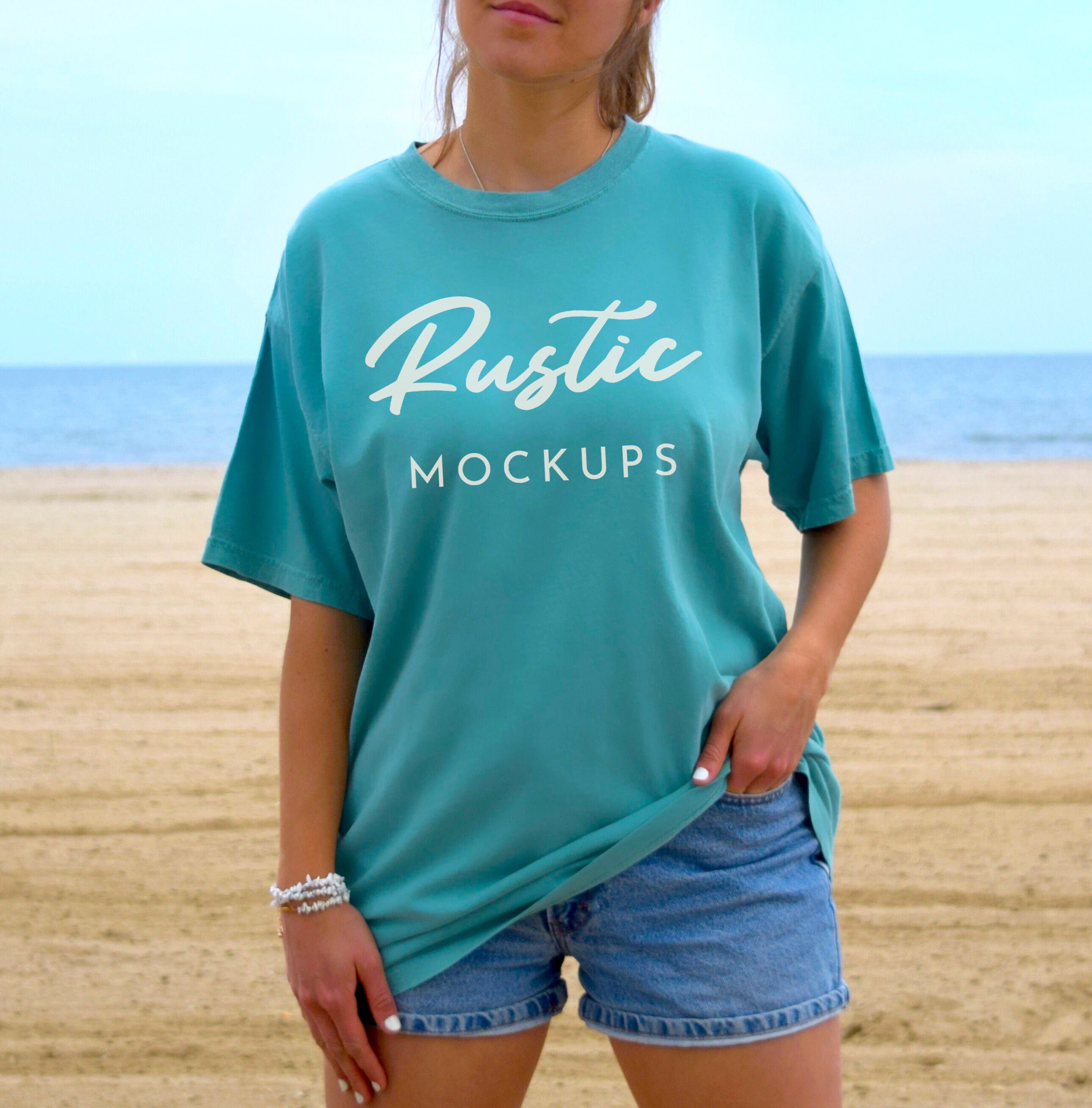 Comfort Colors Model Mockup, Comfort Colors Seafoam Shirt, Beach Mockup,  Lifestyle Mockup, Comfort Colors 1717 C1717 T Shirt - Etsy