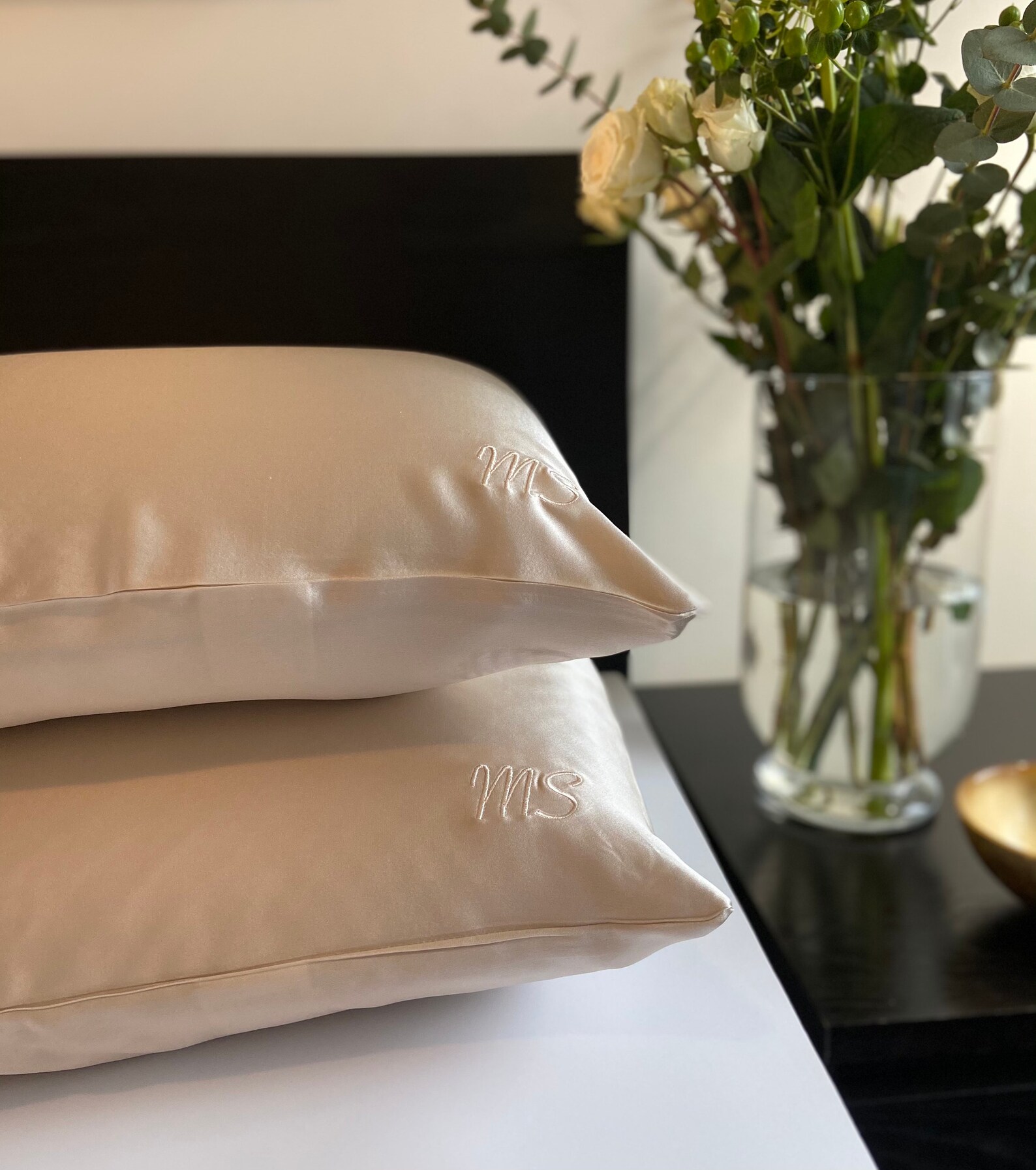 100 Pure Mulberry Silk Pillowcase, Champagne, 22mm Long Fibre 6A Grade