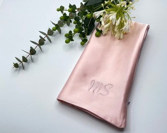 100% Pure Mulberry Silk Pillowcase, Rose Pink, 22mm Long Fibre 6A Grade With Zipper Closure