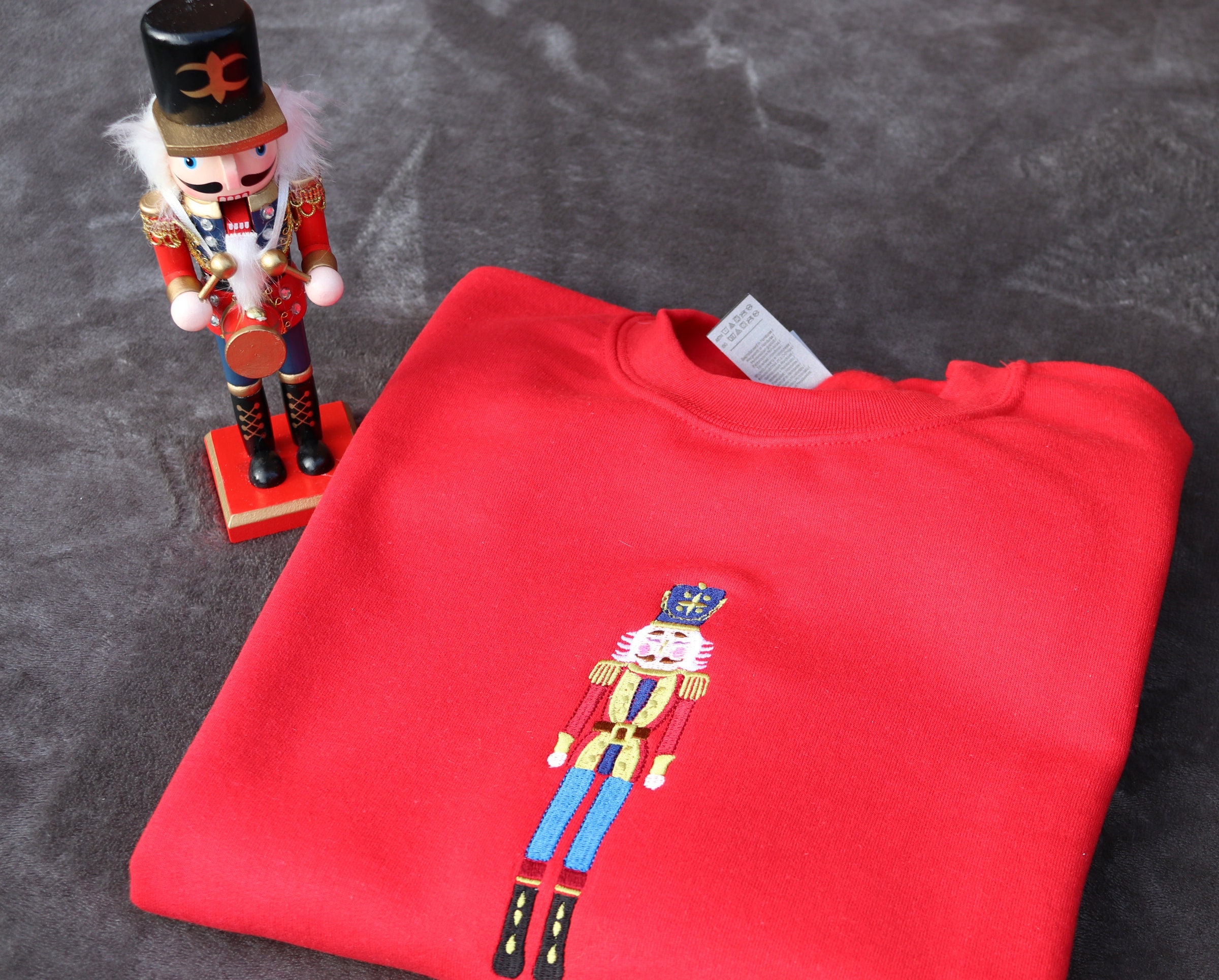 Nutcracker Christmas Jumper Christmas Crewneck Embroidery Gifts Winter