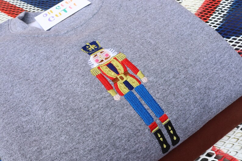 Nutcracker Christmas Jumper Christmas Crewneck Embroidery Gifts Winter