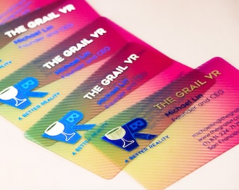 send cards to be graded Plastic Business cards with Holographic Foils  BcardsCreation