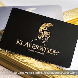 Black Plastic business cards, Unique personalized business cards, Business card design, Print business cards, Custom shape business cards