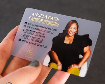 Photo cards, business cards real estate, realtor branding, frosted business cards, clear business cards, personalized luxury real estate
