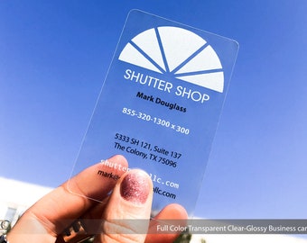 Full Color Transparent Business Cards, Clear Glossy Finish, Boutique, Nail Artist, Lash, Transparent Custom