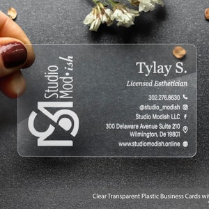 Business logo design custom, Clear business cards, 100 plastic business cards, Transparent cake business cards, Small business logo design