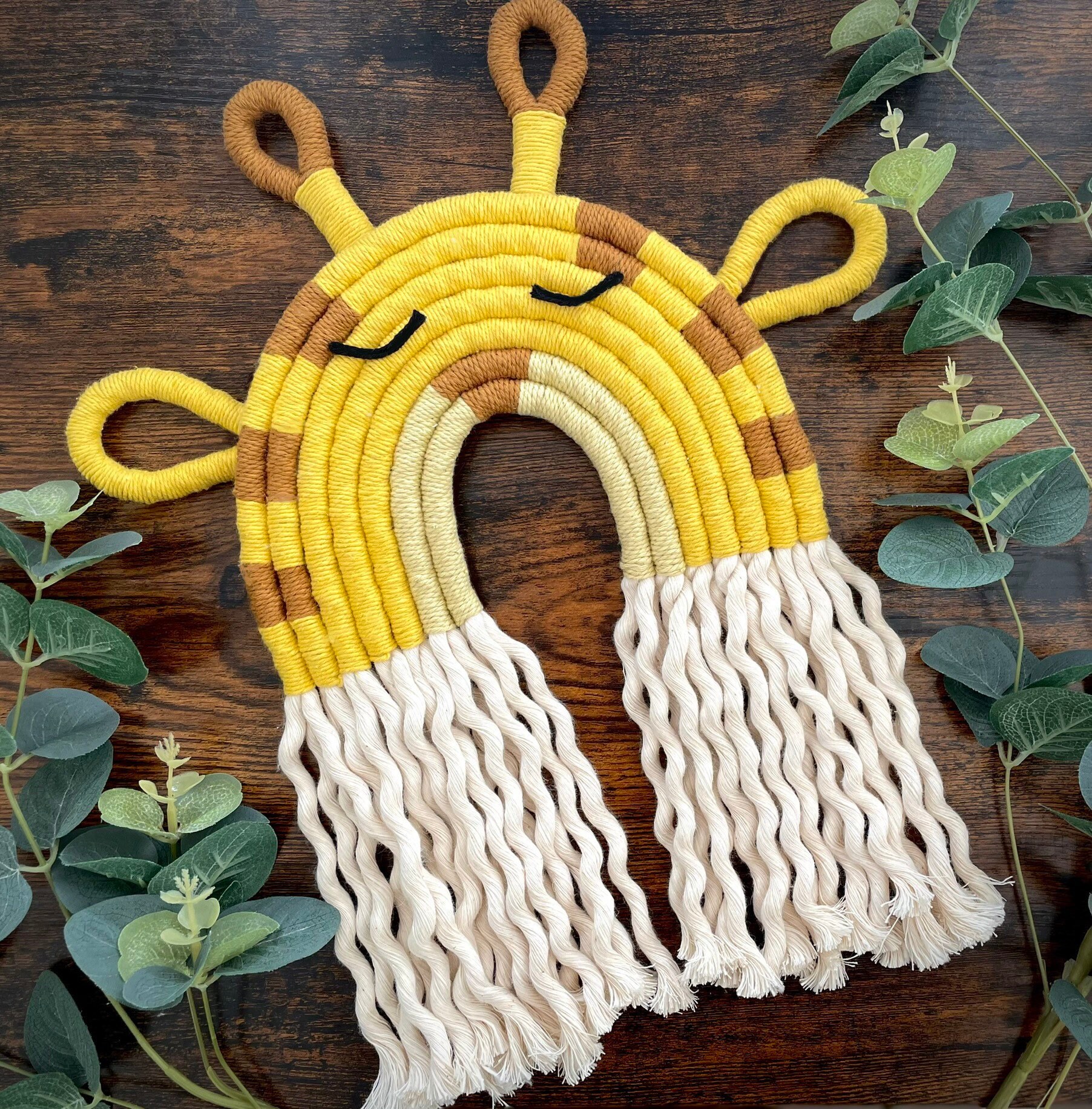 Macrame giraffe wall hanging Etsy