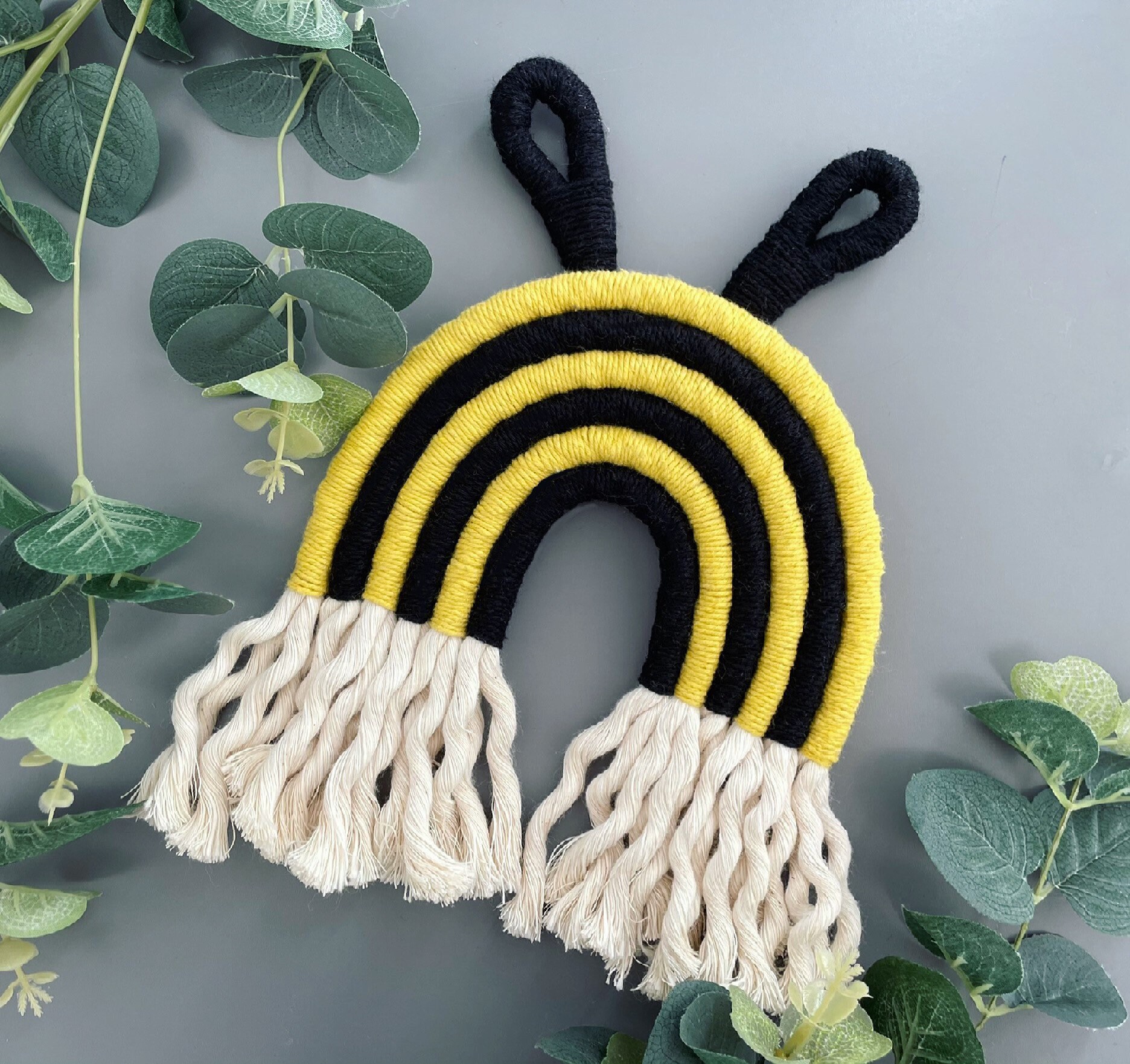 Bee macrame/ bee decor/ nursery decor Etsy