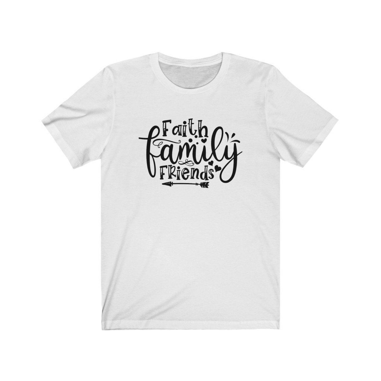 Faith Family Friends Tee-Christian Shirts-Family Life | Etsy