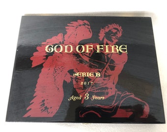 Cigar Box | God of Fire Serie B | Empty Wood Cigar Box | DIY Wood Box | Craft Box | Storage Box | Stash Box | DIY Projects | Display Box
