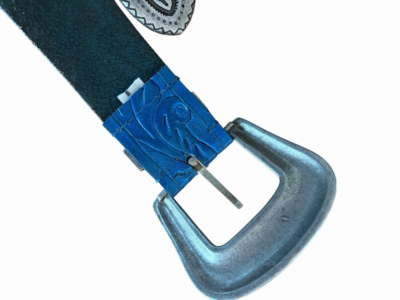 Free People Embossed Distressed Western Leather Belt Small Medium Up To 36W image 4