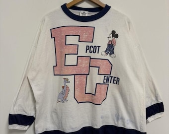 VTG 1982 Epcot Center T Shirt Walt Disney World Mickey Rare XL Made In USA Flaws