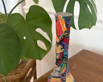 Native American Crow Tribe Vase Textile & Polychrome L. Syth Artsy Dated 1996