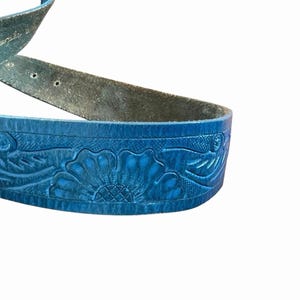 Free People Embossed Distressed Western Leather Belt Small Medium Up To 36W image 6