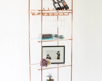 Cameron - Shelves, Copper & Clear Acrylic