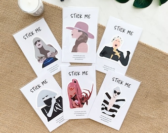Lady Gaga Inspired Stickers | Handmade Weatherproof Sticker 3"