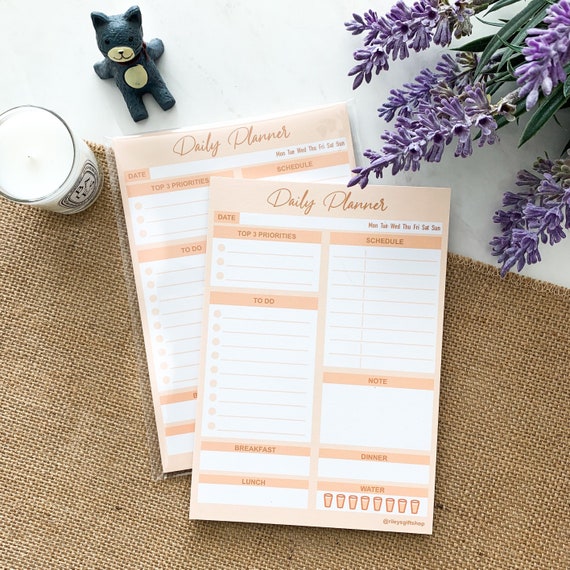 Daily Planner Notepad/ Todo List Motivation Notepad/ Student Agenda/ Work Schedule/ Meal Planner/ Daily Organiser