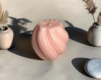 Rotating Wave Ball Candle | Handmade Sculptural Candle | Modern Home Decor