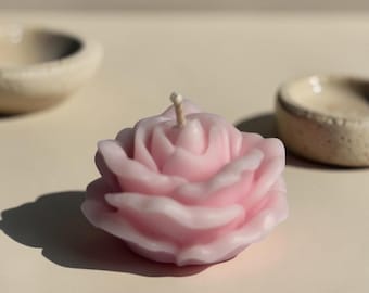 Handmade Rose Flower Candle or Wax Melt