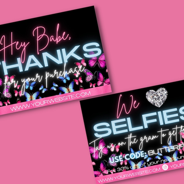 Clothing Brand Thank You Cards Etsy