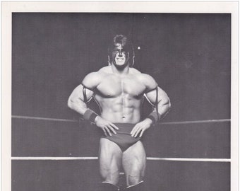 Stampede Wrestling Archie The Stomper Gouldie and Bret Hart promo style art print 4x6 retro 1980/'s version photo
