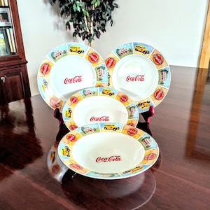 90&#39;s Nostalgic Coca&#39;Cola large stoneware bowls