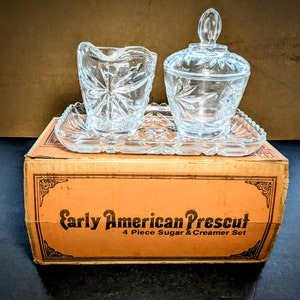 Early American -  Anchor Hocking cream & sugar set