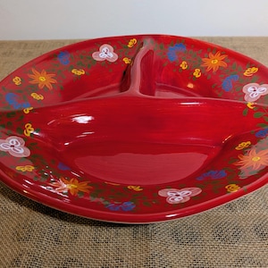 Espana Lifestyle / Glazed Hand Painted Floral Pottery  /  Pasha 1983