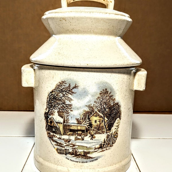 Seasonal Cookie Jar - Country Farmhouse style - antique and collectible