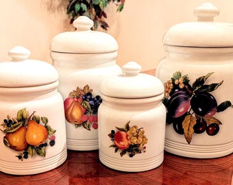 Vintage J.L. Clark Metal Tin Nesting Canister Set Pillsbury