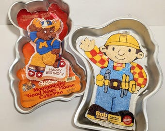 Wilton's Birthday Aluminum Cake Pans : Bob The Builder & Montgomery Moose