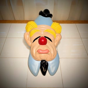 1960&#39;s  Rare Clown Collectible - interior decor - sad clown wall art