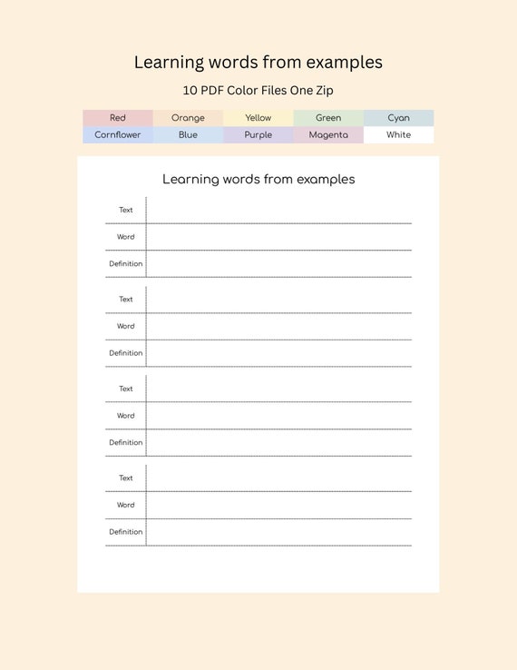 English Vocabulary Table 2166x2892