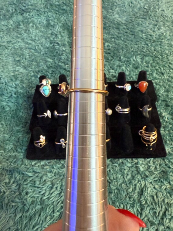 Solid Gold Floating Ruby Ring - image 8