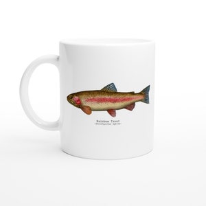 Fish Art Design Taza de té y café Idea de regalo para pescadores y pescadores Diseño de historia natural con cucaracha Regalo de Navidad ideal