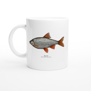 Fish Art Design Coffee Tea Mug Gift Idea for Anglers and Fishermen Natural History Design Ideal Christmas gift