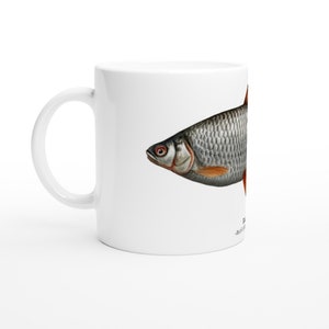 Fish Design Coffee Tea Mug Ideal Gift Idea for Anglers and Fishermen - Roach