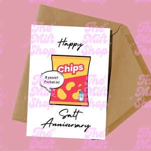 Biglietto per l'anniversario di matrimonio dell'ottavo anno - Sale