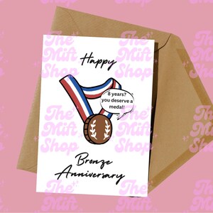 Kaart 8e huwelijksverjaardag - brons