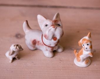 Vintage Porcelain Dog | Porcelain Animal Figurine from Hungary | Aquincum Porcelain
