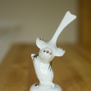 Vintage Aquincum Porcelain Bird | Animal Figurine from Hungary | Vintage Art Deco Statue