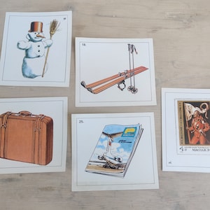 Illustrazione d'epoca a tema viaggio / Arte d'epoca originale da incorniciare / Grafica d'epoca dall'Ungheria / 7x8,3 pollici / 5 pezzi