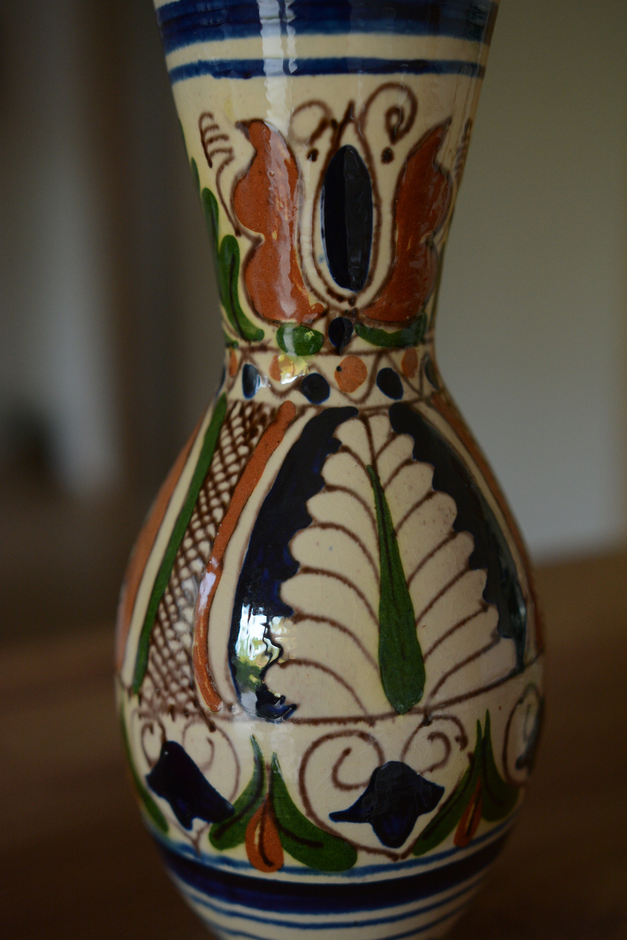 ヴィンテージ　水差し　陶器　大型 ヴィンテージの大きな陶器製コロンド水差し | マルチカラーのコロンド