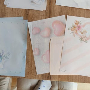 Assortimento di cancelleria vintage autentico - Lotto di carta da lettere e buste dal 1970 al 1990 / 45 pezzi