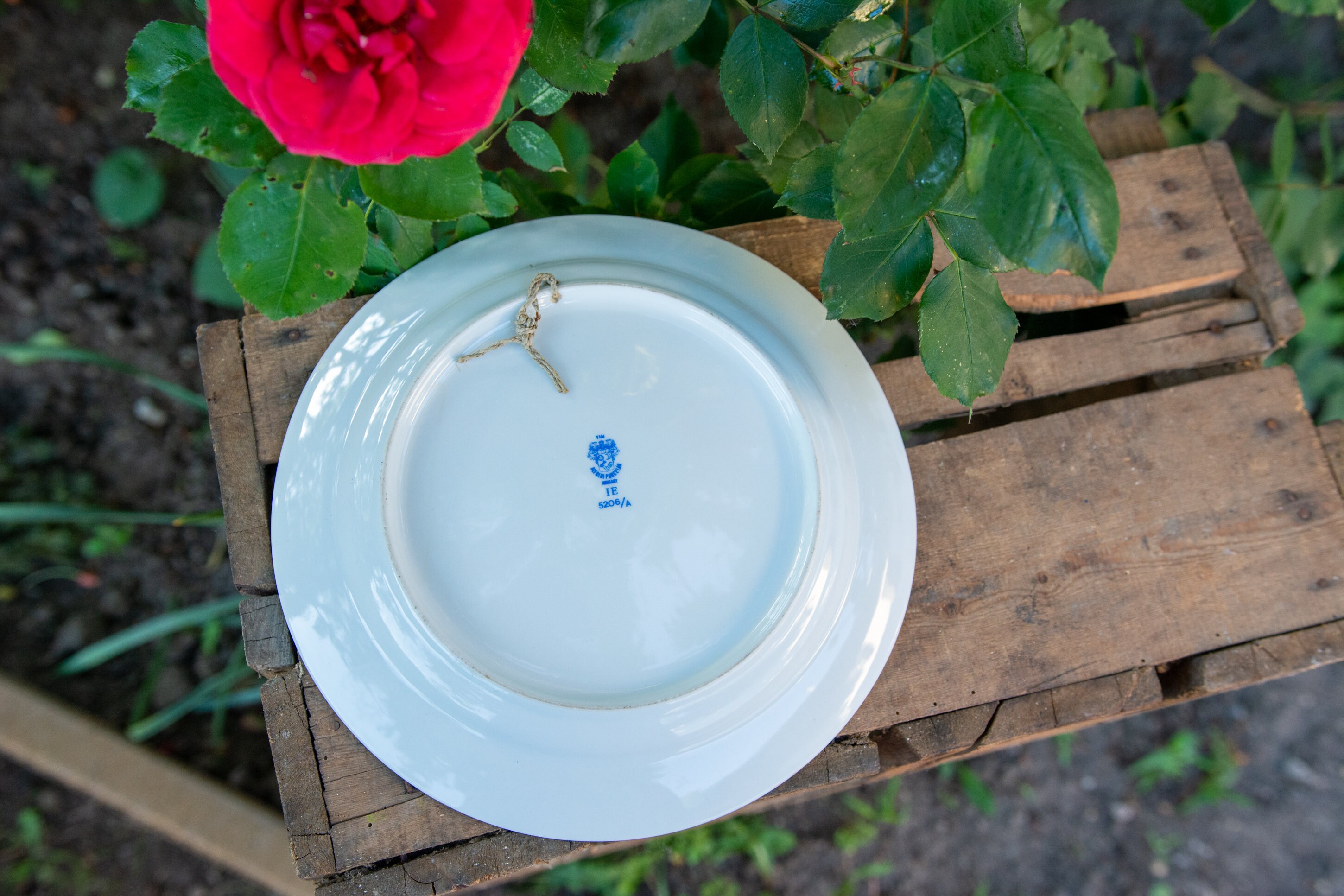 Vintage Alfoldi Porcelain Wall Plate Hand Painted Flowers Etsy