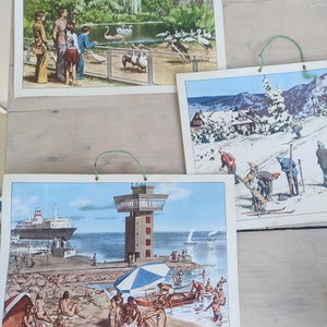 Illustrazione d'epoca a tema festivo / Arte originale d'epoca incorniciabile / Grafica d'epoca dall'Ungheria / 15 x 11 POLLICI /