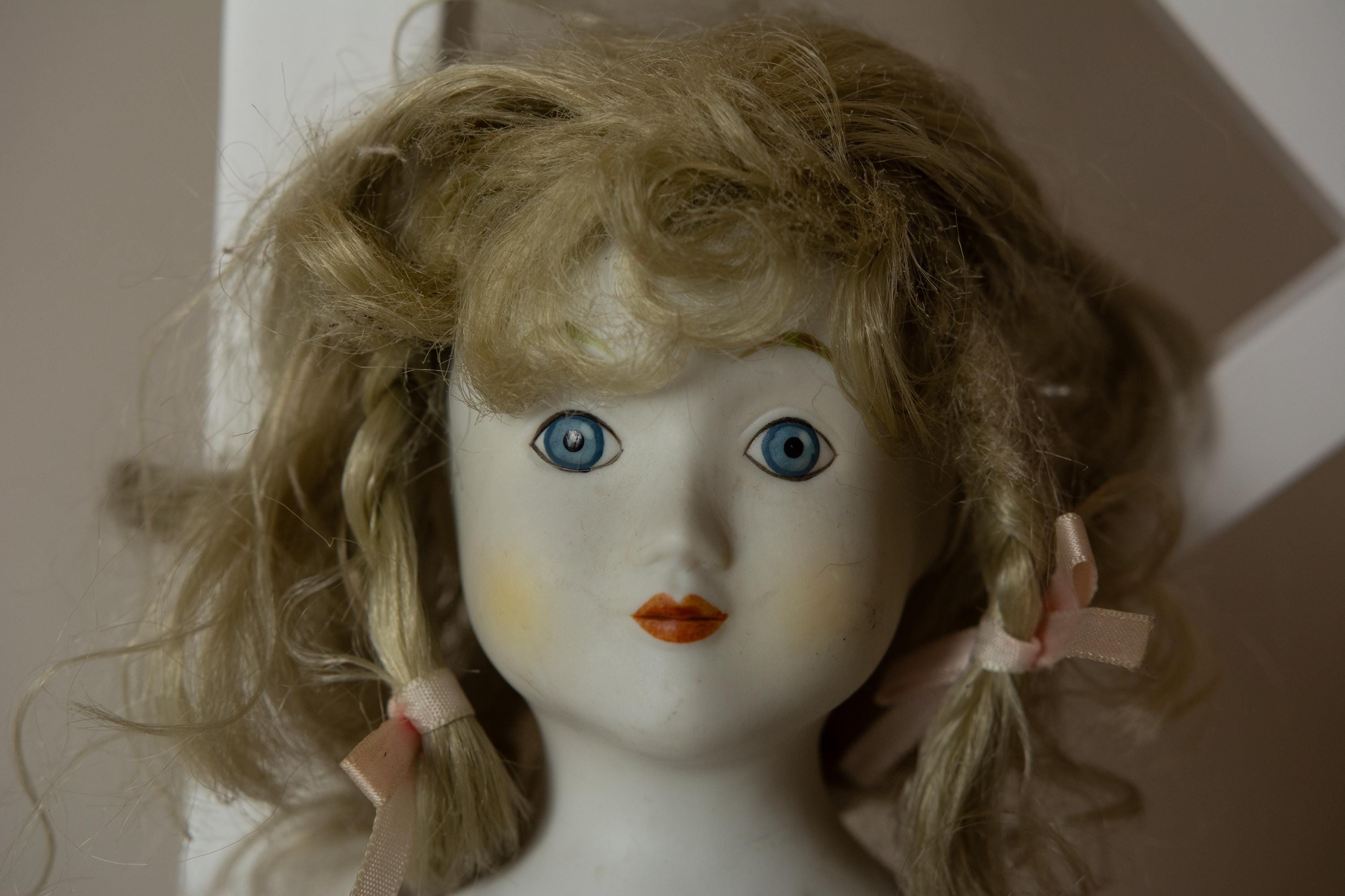 Antique Porcelain Doll Parts | 17.7 Inch Damaged Doll for Reuse