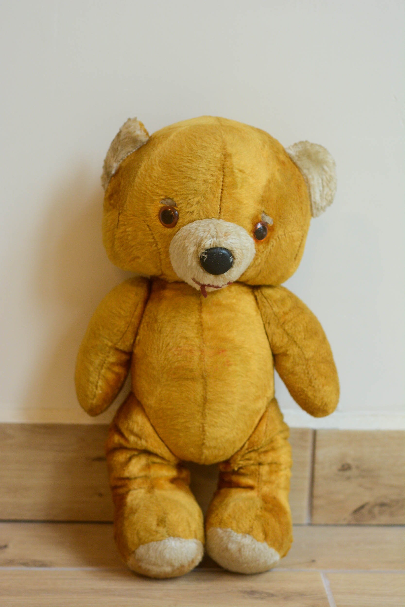 Vintage Teddy Bear Old Brown Bear Toy From 1940-1960 Big - Etsy